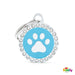 My Family Glam Paw Light Blue Circle Strass ID Tag