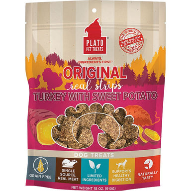 Plato Real Strips Turkey With Sweet Potato Meat Bar Dog Treats