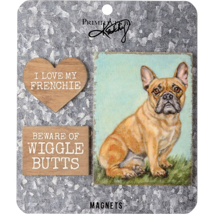 Primitives by Kathy Magnet Set - Frenchie