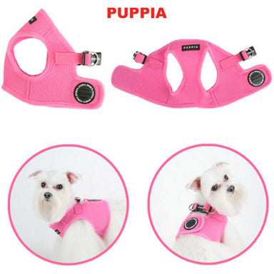 checked Pink Soft Vest Dog Harness Image 2