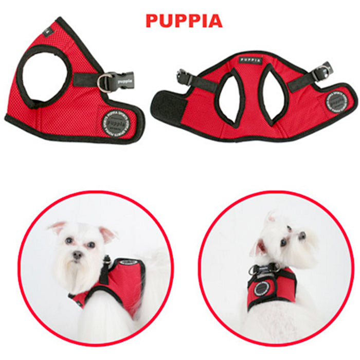 checked Red Soft Vest Dog Harness Image 2