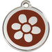 checked Flower Dog ID Tag Image 2