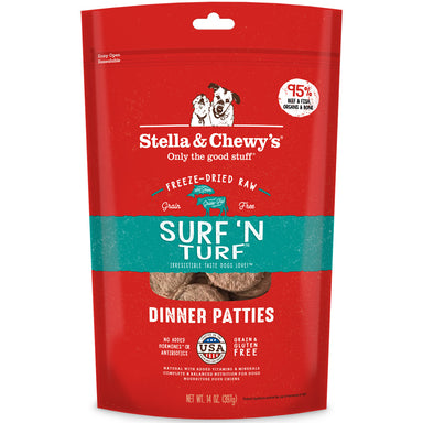 Stella & Chewy's Surf N Turf Raw Freeze Dried Dinner Patties