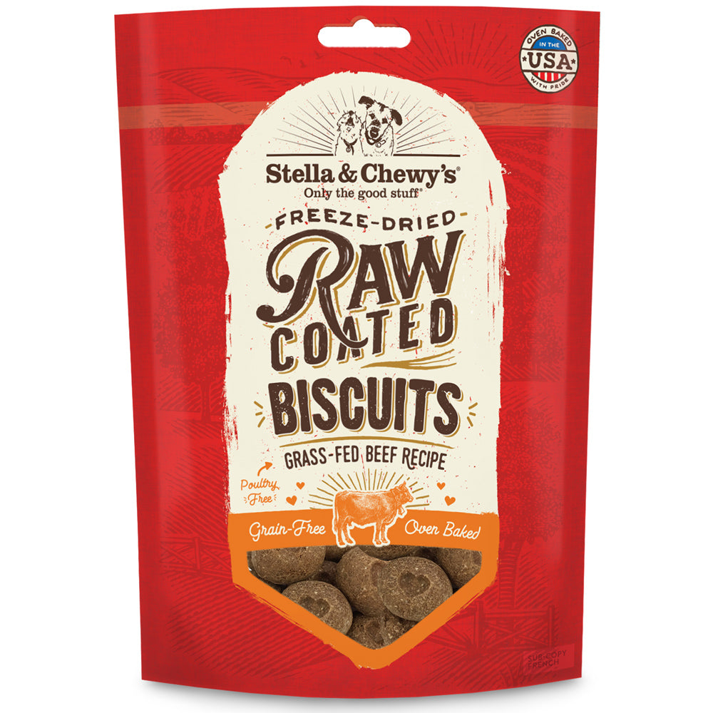 Stella & Chewy's Grass-Fed Beef Recipe Raw Coated Biscuits