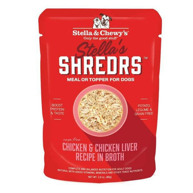 Stella & Chewy's Stella's Shredrs Chicken & Chicken Liver Recipe in Broth