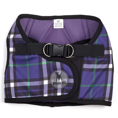 The Worthy Dog Purple Plaid Sidekick Harness Vest