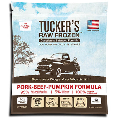 Tuckers Pork Beef and Pumpkin Frozen Dog Food