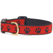 Up Country Red and Black Paw Collar