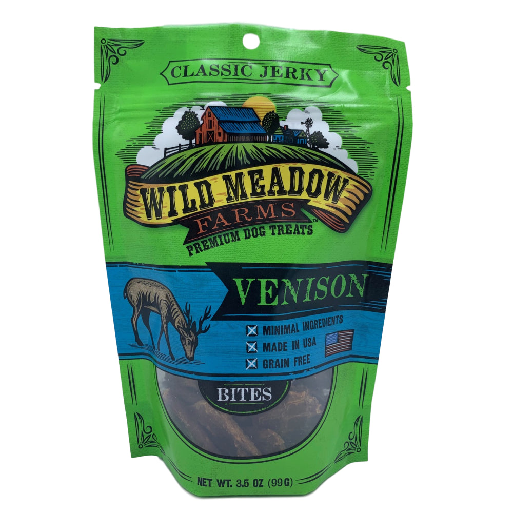 Wild Meadow Farms Classic Venison Bites Dog Treats