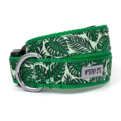 The Worthy Dog Tropical Leaves Collar