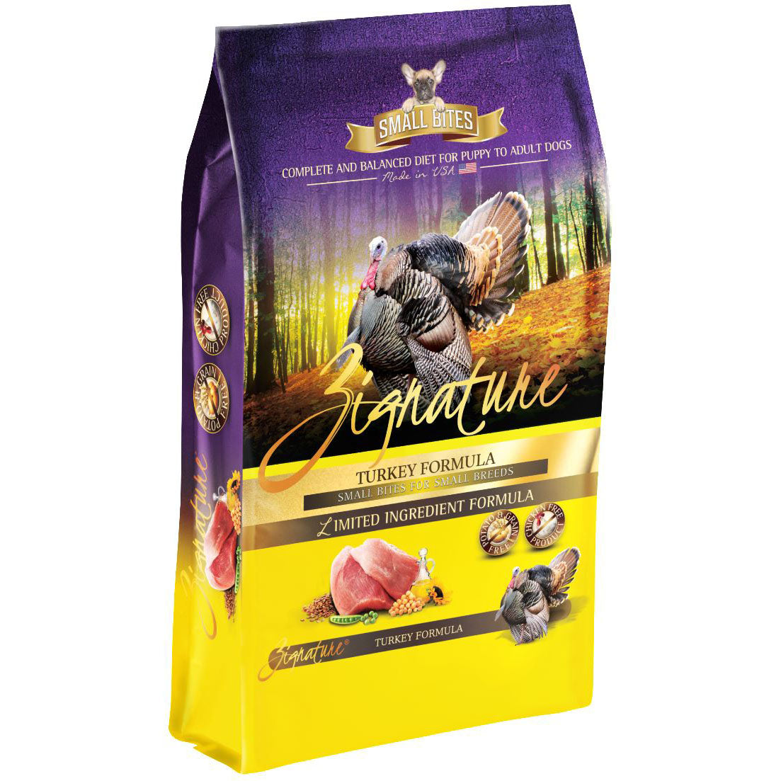 Zignature dog food small bites sale