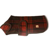Red and Black Plaid Blanket Dog Coat (Item #816071019755)