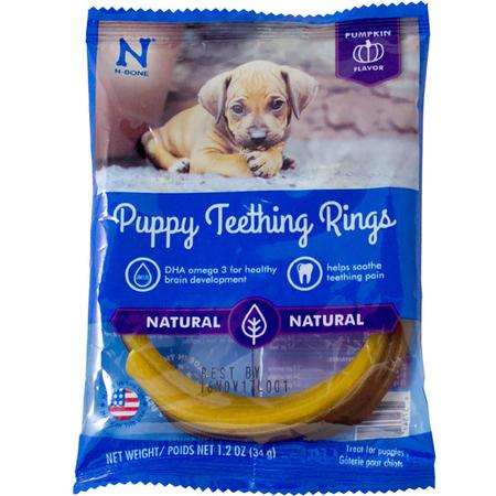 N-Bone Pumpkin Flavor Puppy Teething Rings