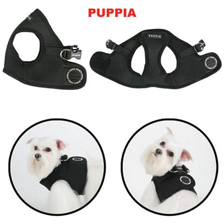 Puppia Soft Vest Harness B Black Sm