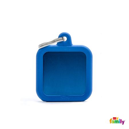 Hush Tag Blue Square Dog Tag