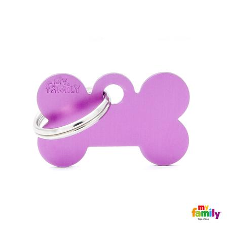Small Purple Bone Aluminum Tag