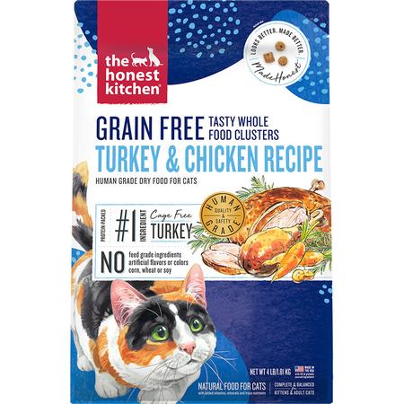 The Honest Kitchen Grain Free Turkey & Chicken Clusters Dry Cat Food