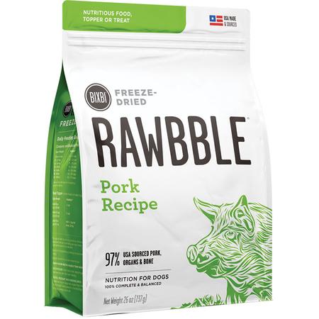 Rawbble Freeze Dried Dog Food Pork Recipe