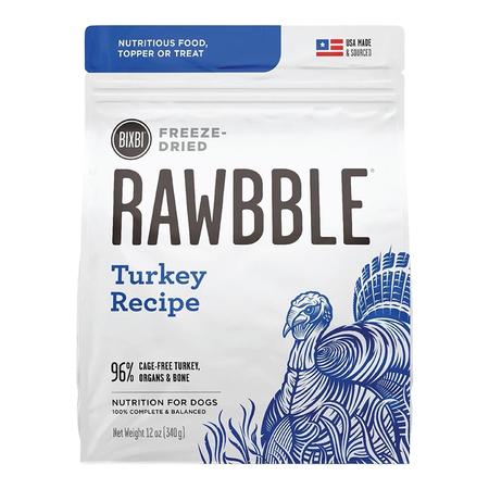 Rawbble Freeze Dried Dog Food Turkey Recipe