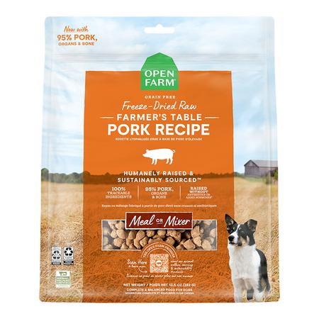 Freeze Dried Raw Farmer's Table Pork Recipe