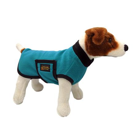 Teal Fleece Dog Coat