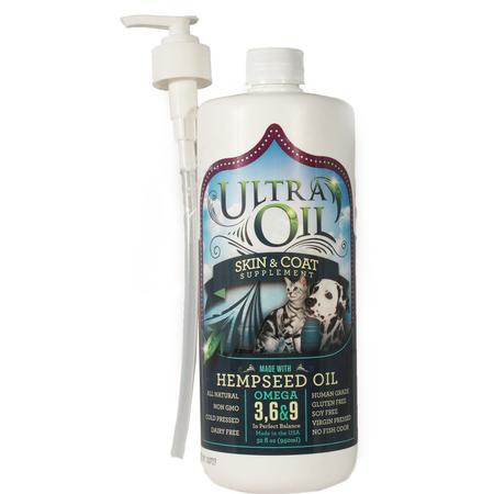 Ultra Oil Skin & Coat Supplement for Pets with Hempseed Oil