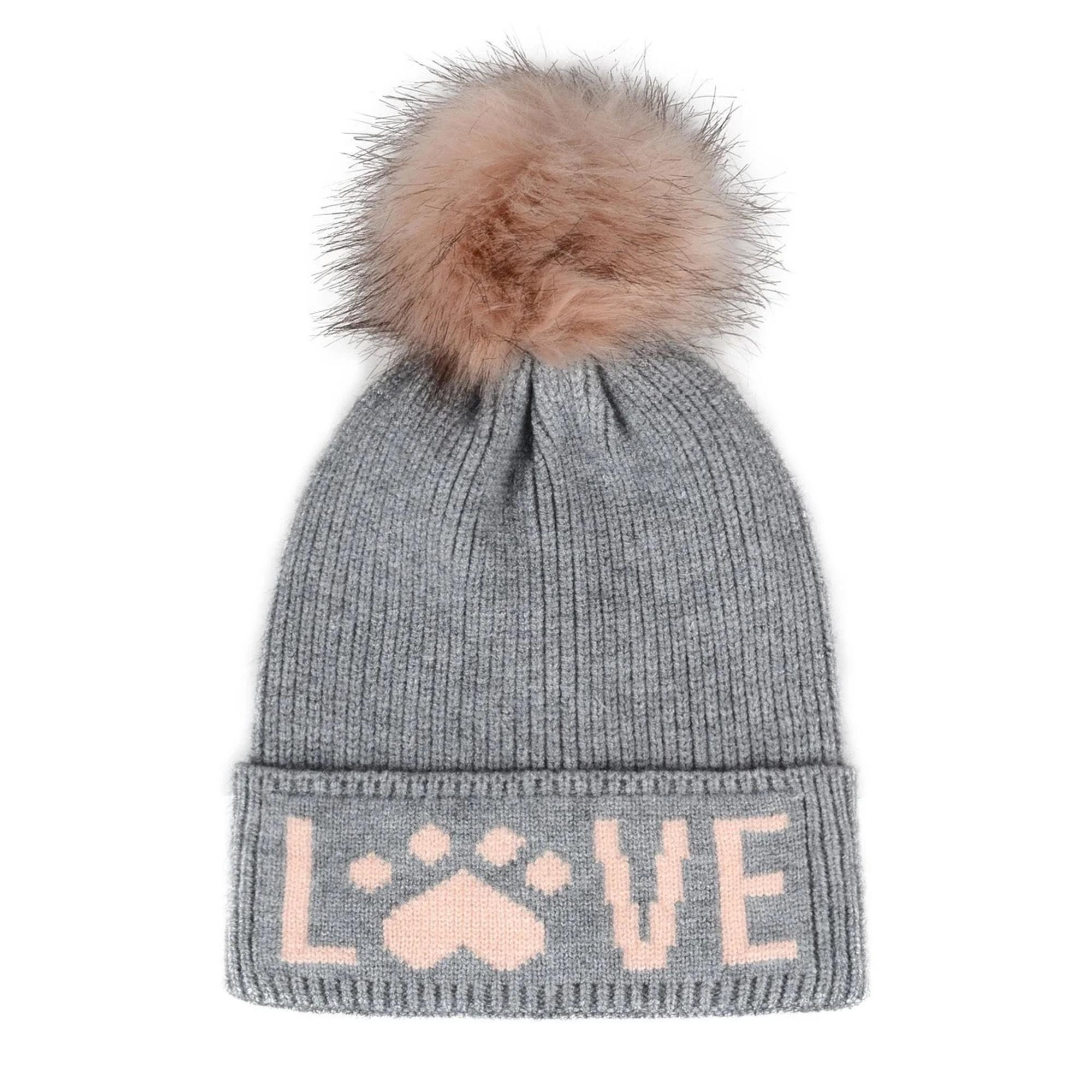 Love Paw Gray/Pink Hat
