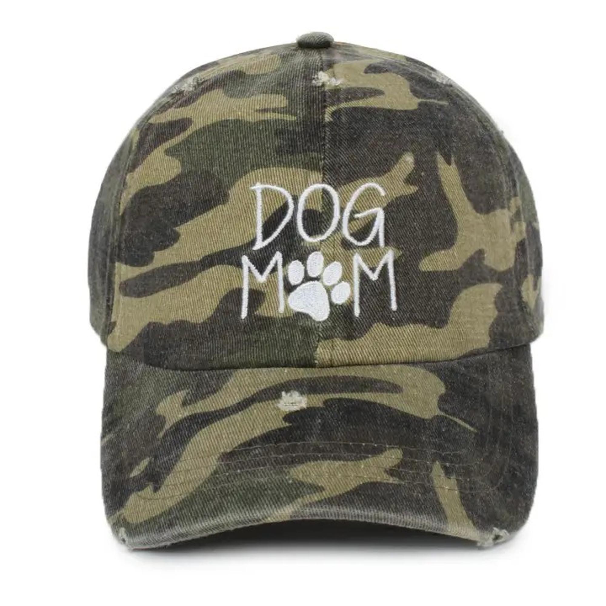 Dog Mom Camo Baseball Cap