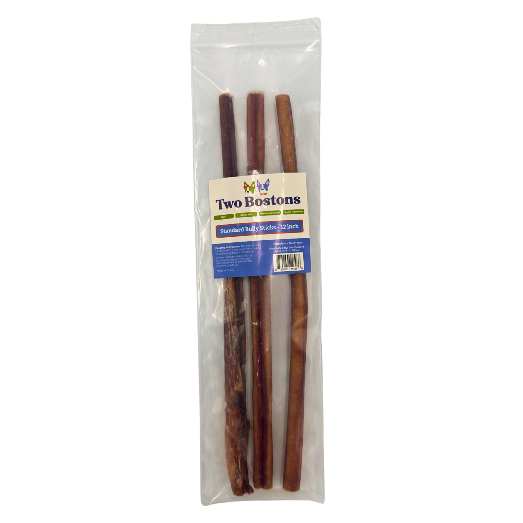 Standard Bully Stick 12 Inch 3-Pack