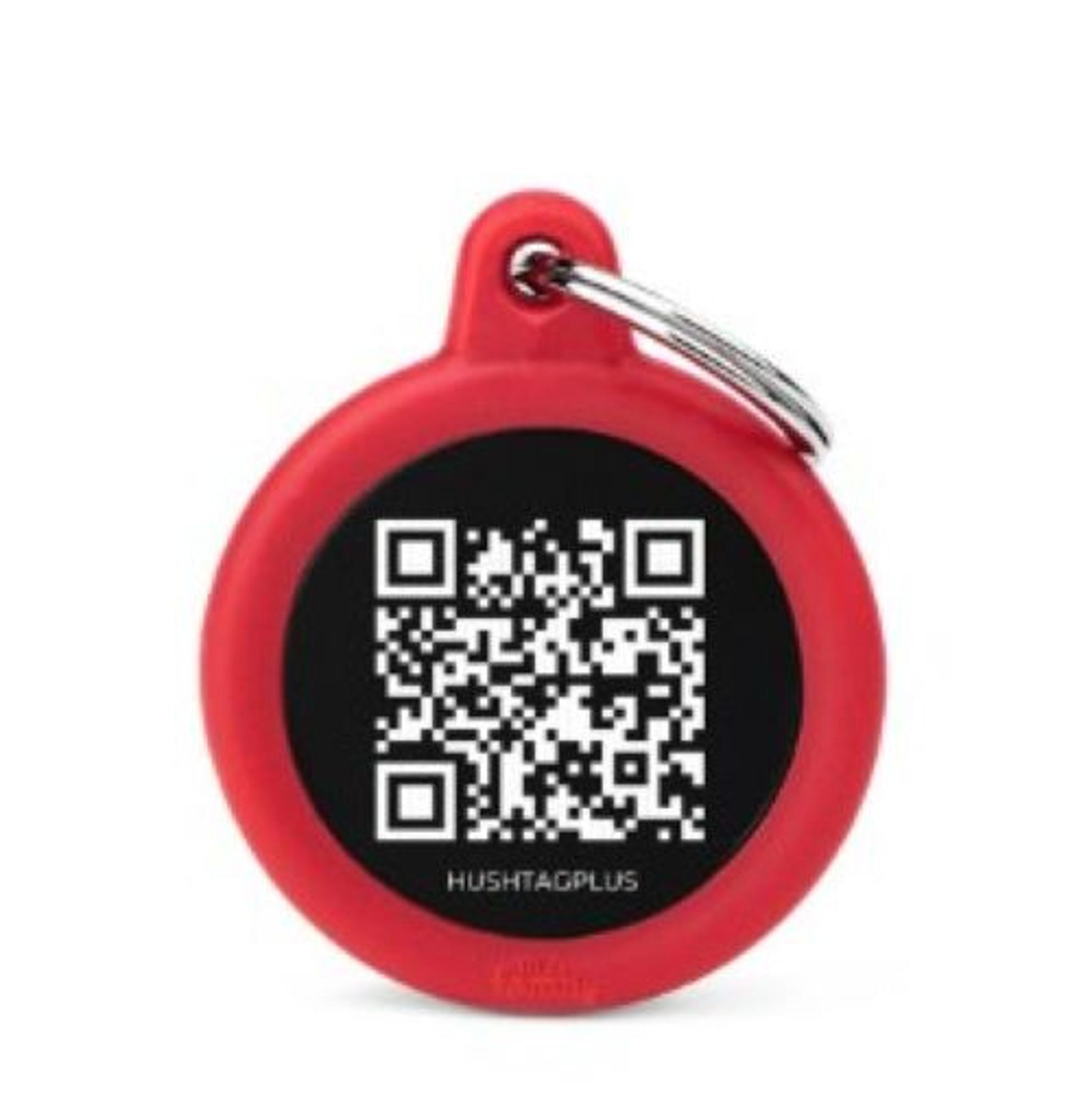 Hushtag Plus QR Code Red Circle ID Tag