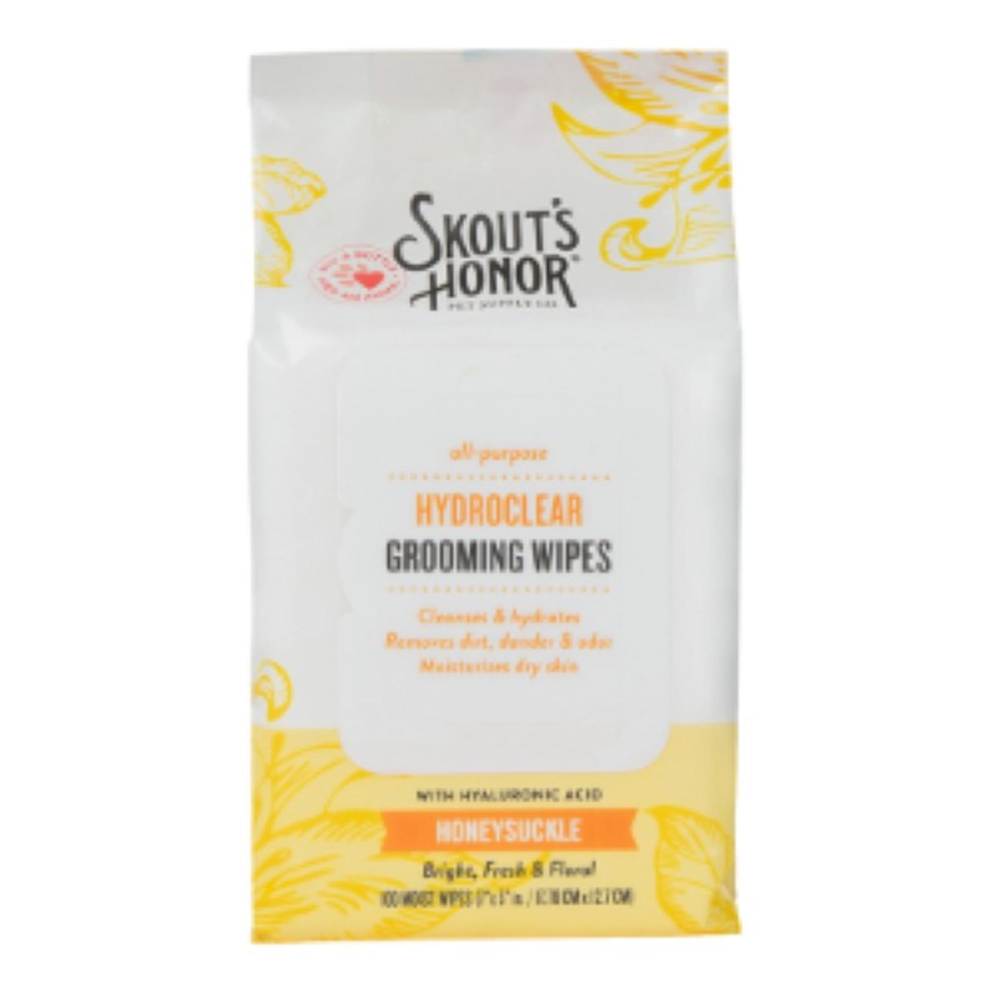 HydroClear Dog & Cat Grooming Wipes, Honeysuckle